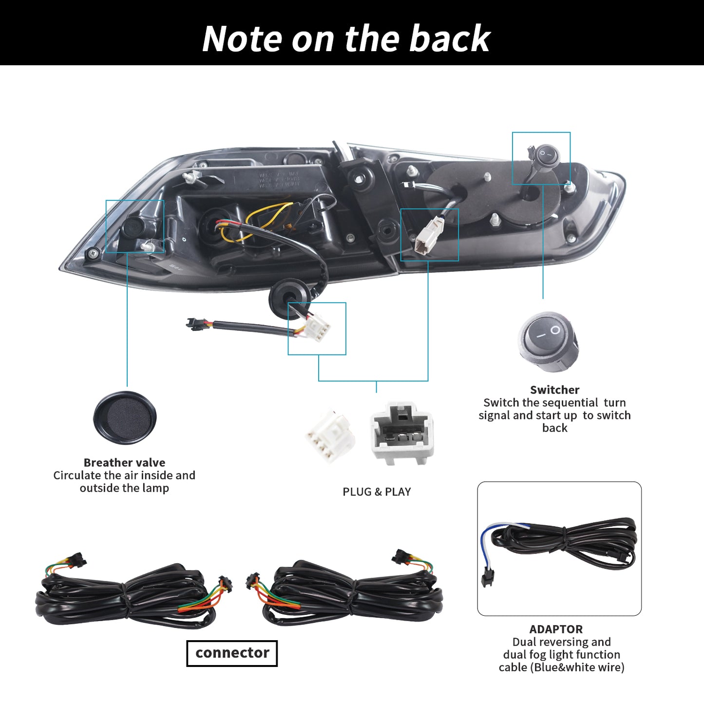 RGB LED Tail Lights Assembly For Mitsubishi Lancer EVO X 2008-2020 Sequential Turn Signal