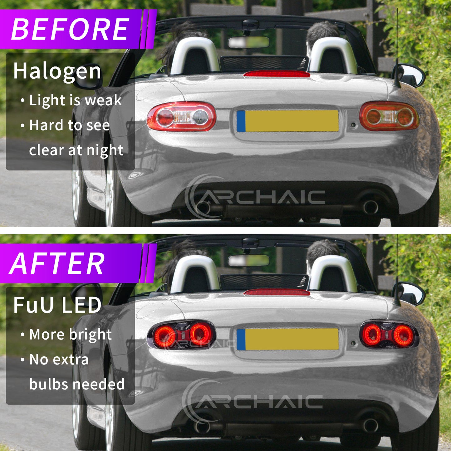 Upgraded LED Tail Lights with reflector for Mazda MX-5 NC 2005–2015 | Full LED System