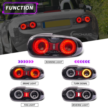 Upgraded LED Tail Lights with reflector for Mazda MX-5 NC 2005–2015 | Full LED System