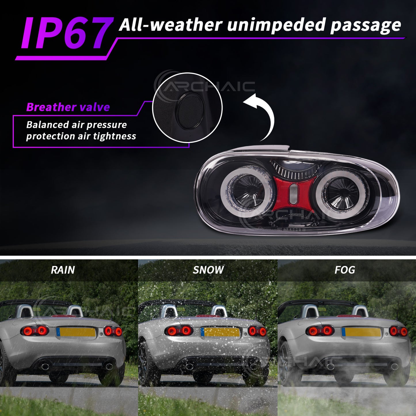 Upgraded LED Tail Lights with reflector for Mazda MX-5 NC 2005–2015 | Full LED System
