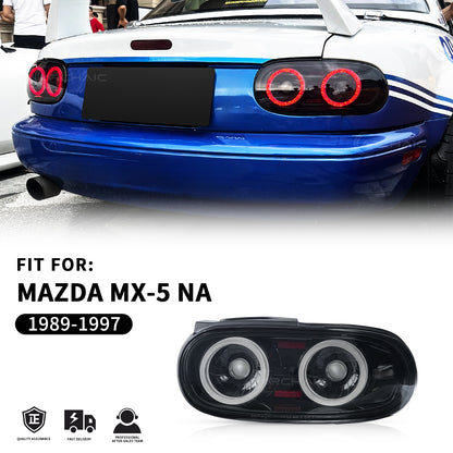 Archaic Smoked Style LED Tail Lights for Mazda Miata NA | Plug & Play Upgrade