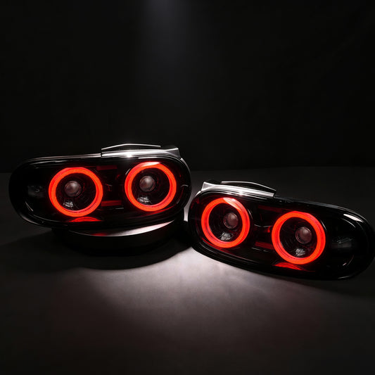 Feux arrière à LED complets (teinte fumée claire) pour Mazda Miata NA (modèle ancien) - Déjà homologué E-mark