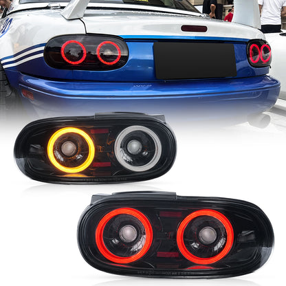 Archaic Smoked Style LED Tail Lights for Mazda Miata NA | Plug & Play Upgrade