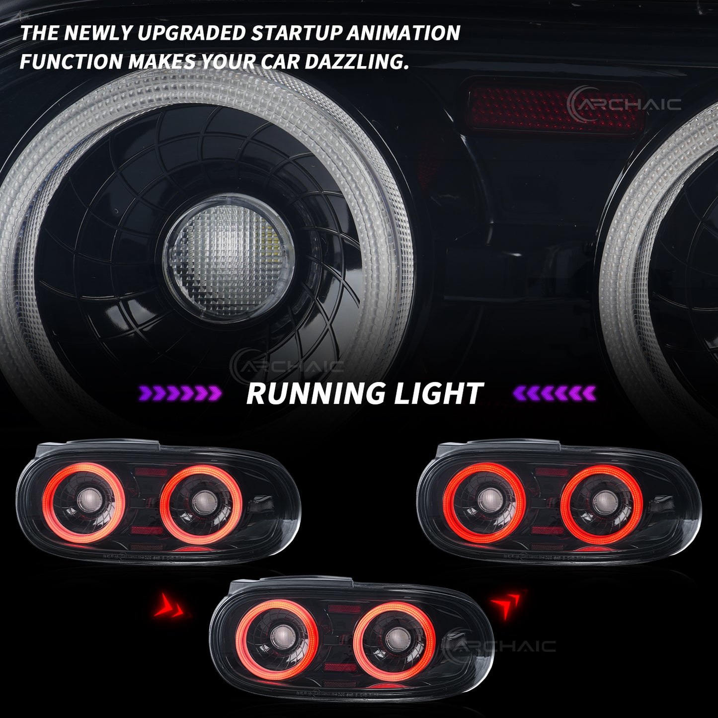 Archaic Smoked Style LED Tail Lights for Mazda Miata NA | Plug & Play Upgrade