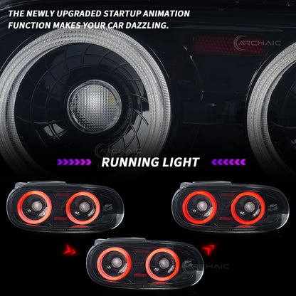 Archaic Smoked Style LED Tail Lights for Mazda Miata NA | Plug & Play Upgrade