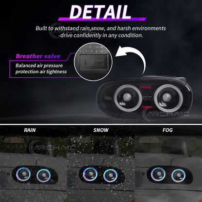 Faros traseros LED RGB Arcaicos para Mazda Miata NA (1989–1997) | Certificación E-Mark | Control por aplicación | Actualización Plug & Play