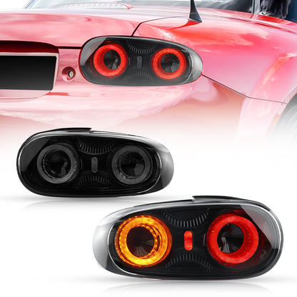 Archaic Full LED Tail Lights Assembly 2005–2015 Fit Mazda MX-5 Miata NC NC2 NC3 | E-Mark Certified Upgrade