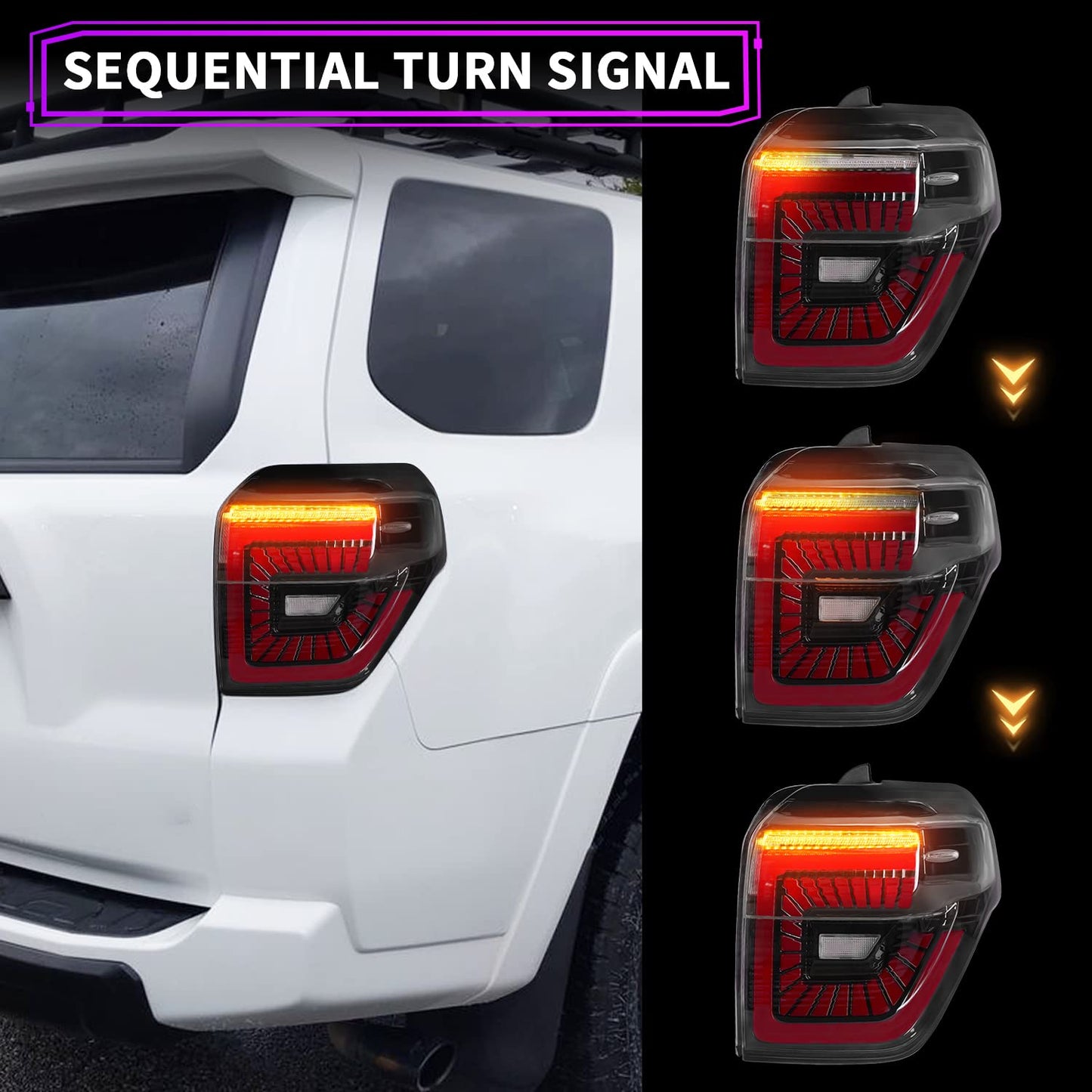 Full LED Tail Lights Assembly For Toyota 4Runner 2014-2021