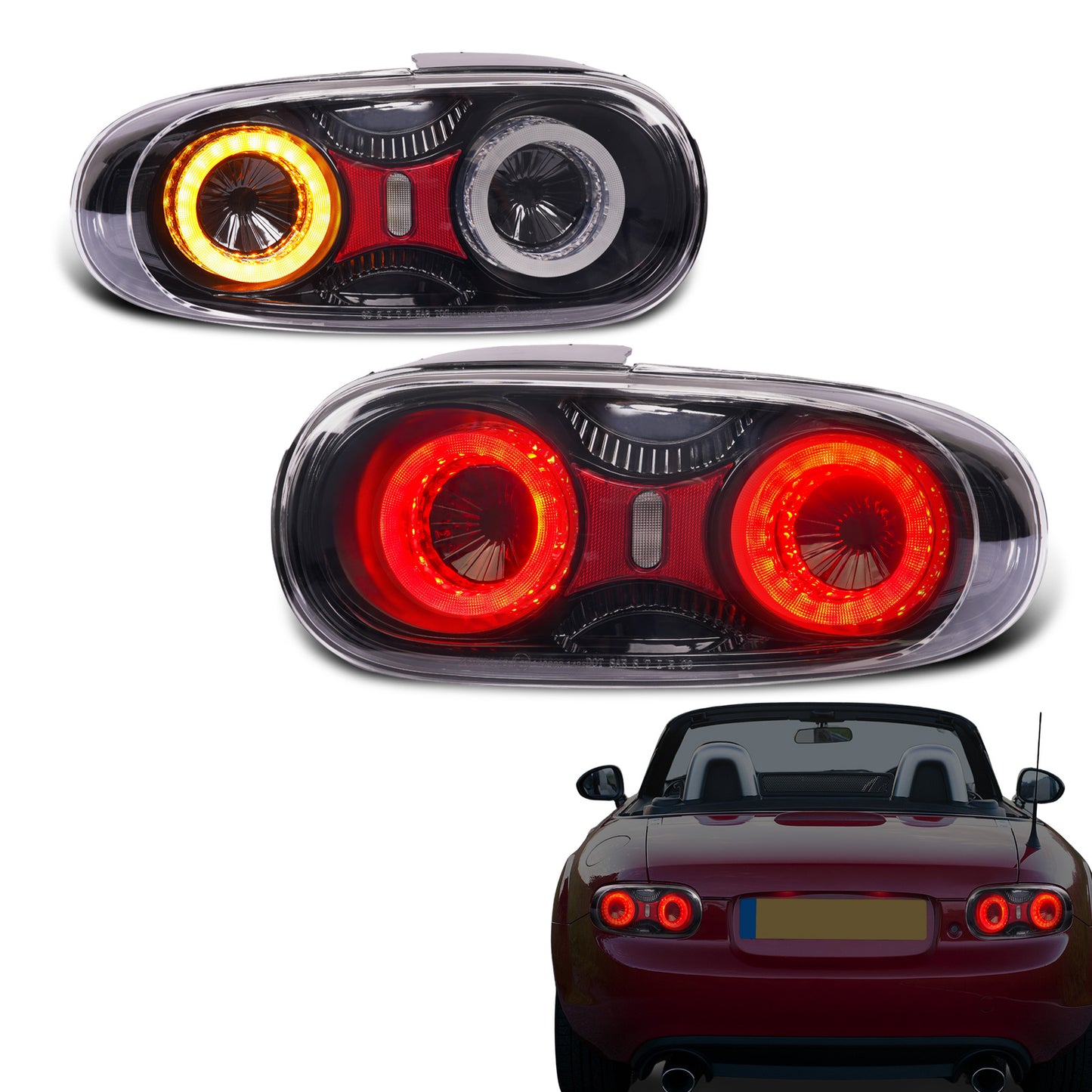 Upgraded LED Tail Lights with reflector for Mazda MX-5 NC 2005–2015 | Full LED System