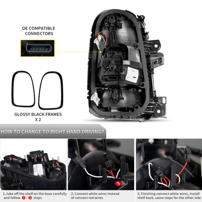 Full LED Tail Lights Assembly For Mini F60 2017-2021