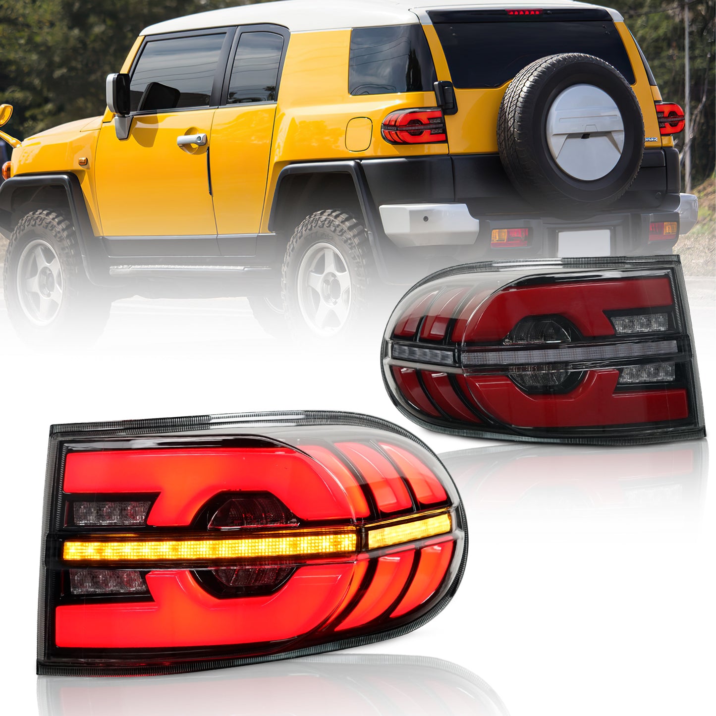 Full LED Tail Light Assembly For Toyota FJ Cruiser 2007-2021