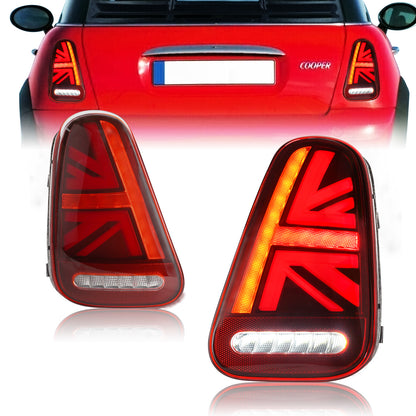 Full LED Tail Lights Assembly For Mini Cooper R50-R53 2001-2008,E-mark approved