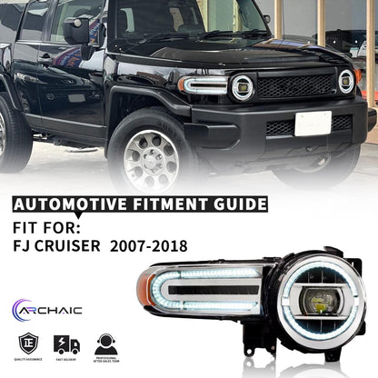 Full LED Headlights Assembly For Toyota FJ Cruiser 2007-2021