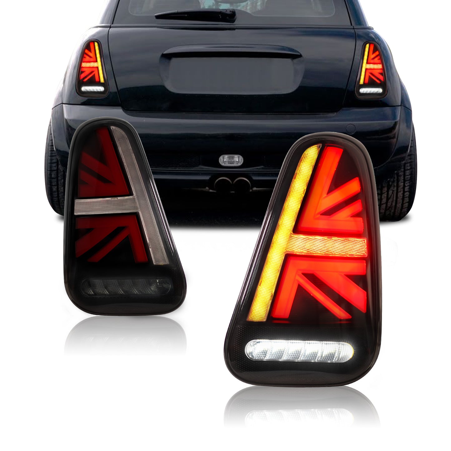 Full LED Tail Lights Assembly For Mini Cooper R50-R53 2001-2008,E-mark approved