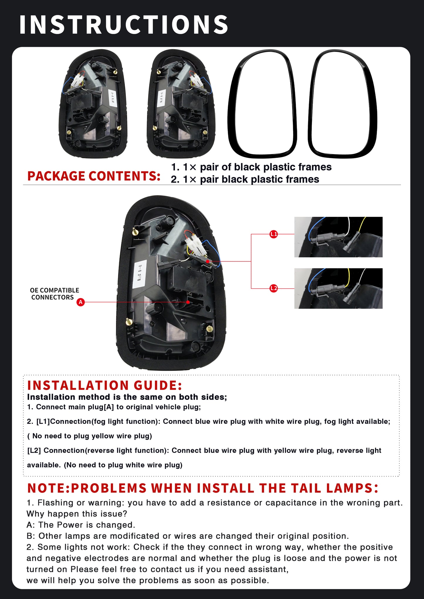 Full LED Tail Lights Assembly For Mini R60 2010-2016