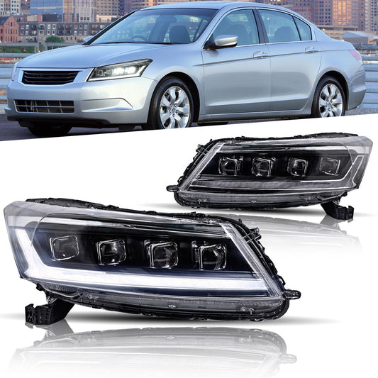 Full LED Headlights Assembly For 8th Gen Honda Accord 2008-2012