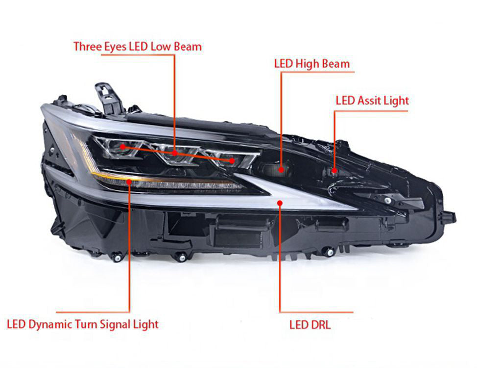 Full LED Headlights Assembly For Lexus ES300 2017-2022