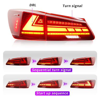 Full LED Tail Lights Assembly For Lexus Sedan IS250 2006-2012