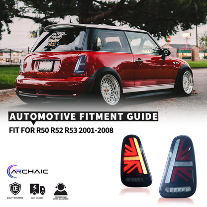 Full LED Tail Lights Assembly For Mini Cooper R50-R53 2001-2008,E-mark approved