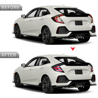 Full LED Tail Lights Assembly For 10th Gen Honda Civic Type R Hatchback 2016-2021 With E-mark certification