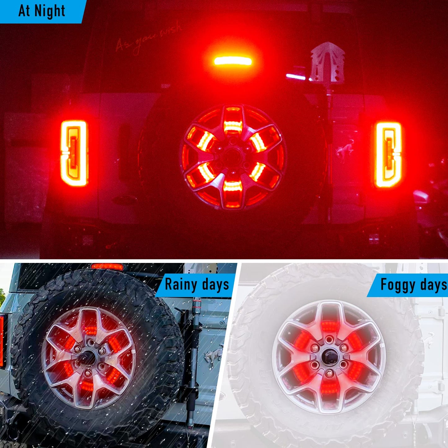 LED spare wheel brake light For Ford Bronco 2020-2023  (JEEP Wrangler Universal)